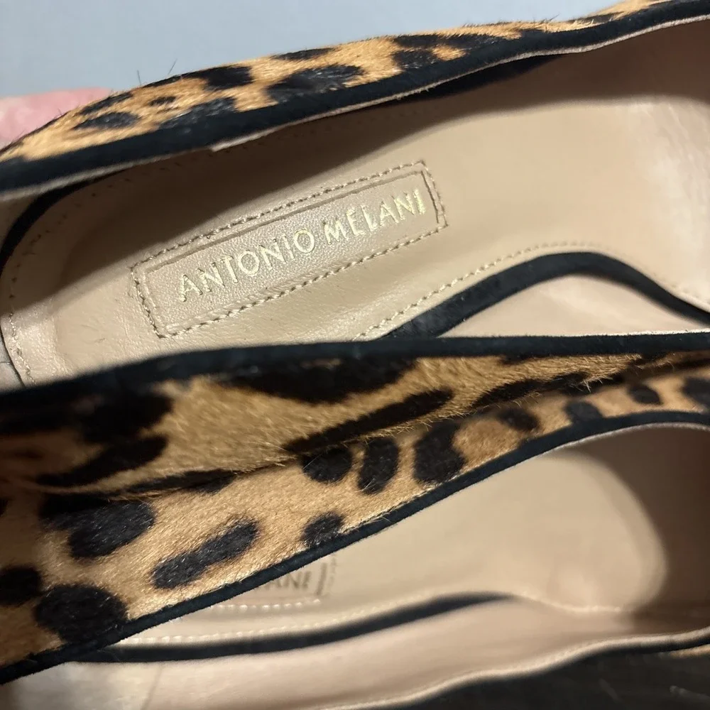 Antonio Melani Women's cheetah print heels Pumps Shoes size 6.5 Calf Hair